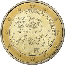 Frankreich, 2 Euro, Fête Musique, 2011, Paris, UNZ, Bi-Metallic, Gadoury:13.
