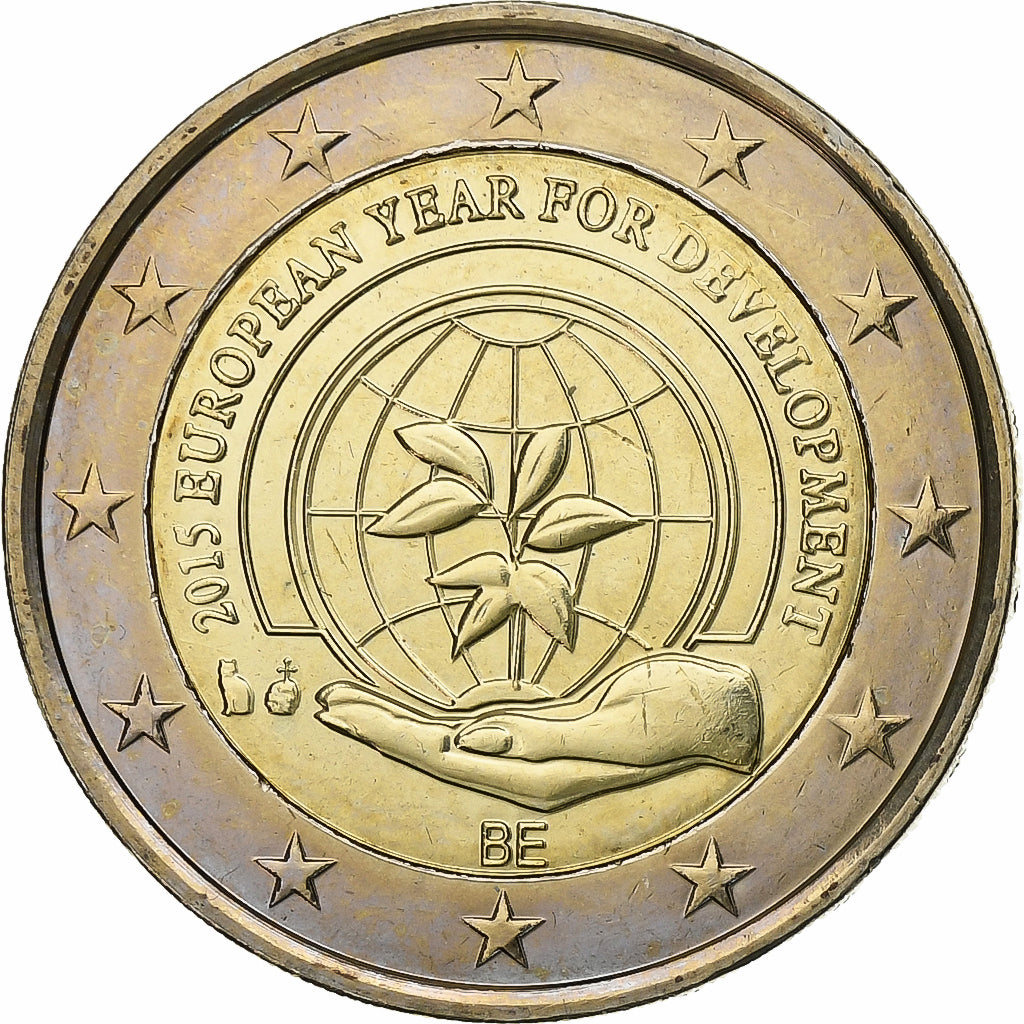 Belgium, 2 Euro, 2015, Bi-Metallic, AU(55-58)
