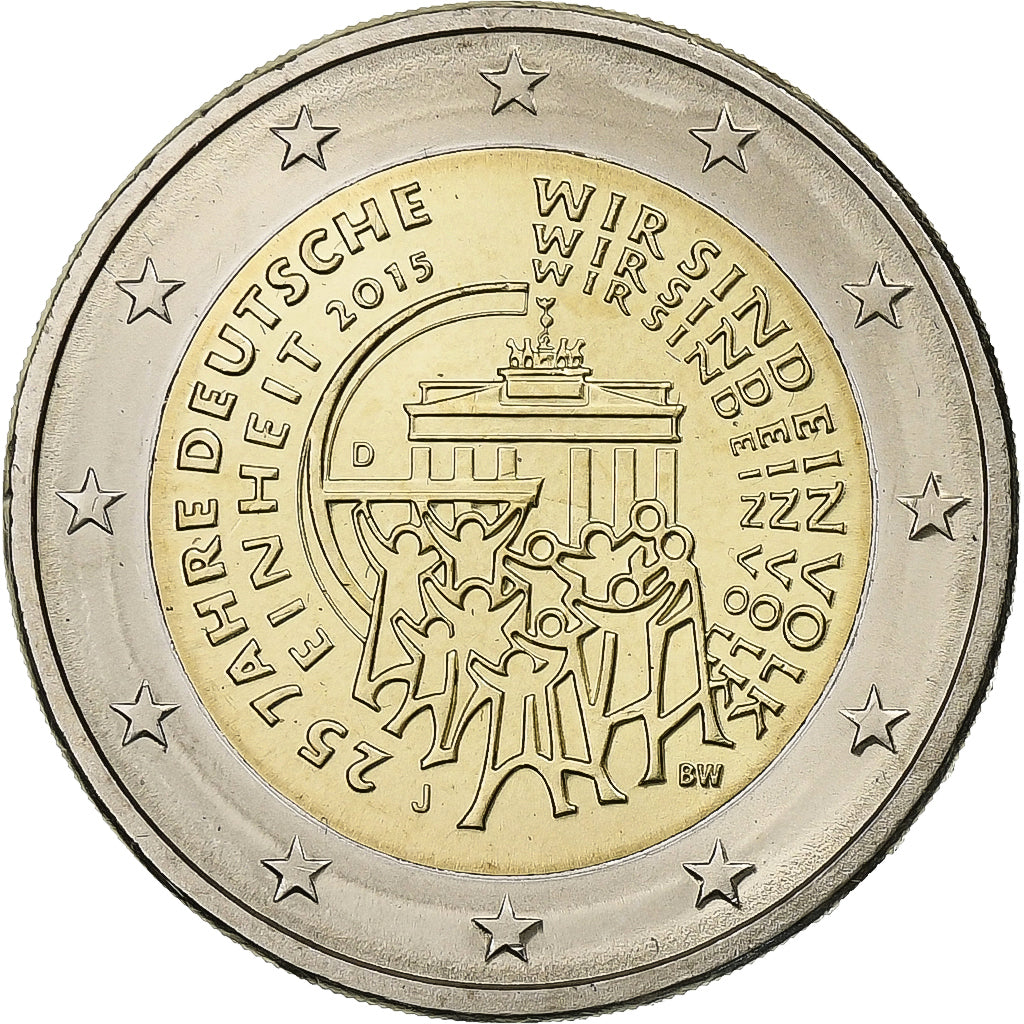 Germany, 2 Euro, 25 years, 2015, Hambourg, MS(63), Bi-Metallic, KM:New
