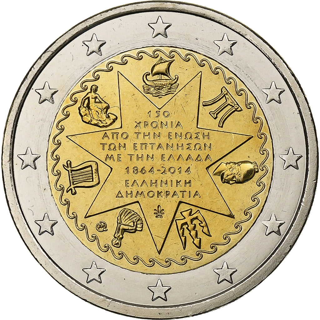 Griekenland, 2 Euro, 2014, Athens, Bi-Metallic, UNC