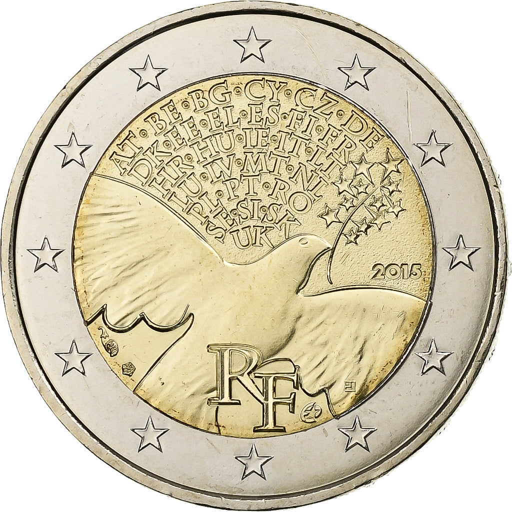 Frankrijk, 2 Euro, 2015, Paris, Bi-Metallic, UNC-