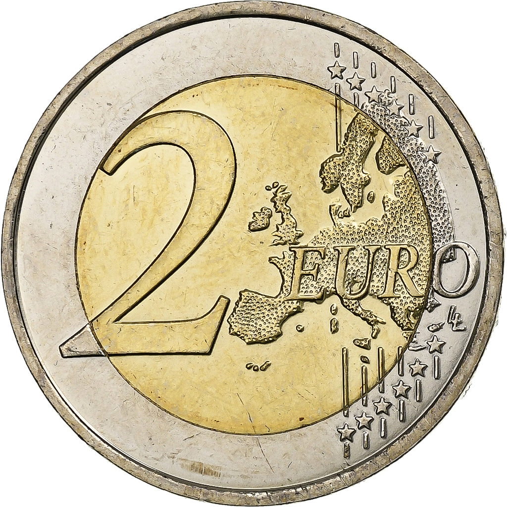 France, 2 Euro, Construction de la paix, 2015, Bi-Metallic, MS(63)
