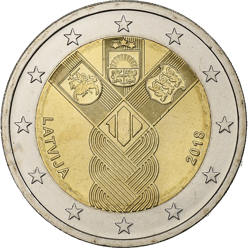Lituanie, 2 Euro, 2018, Bimétallique, SPL
