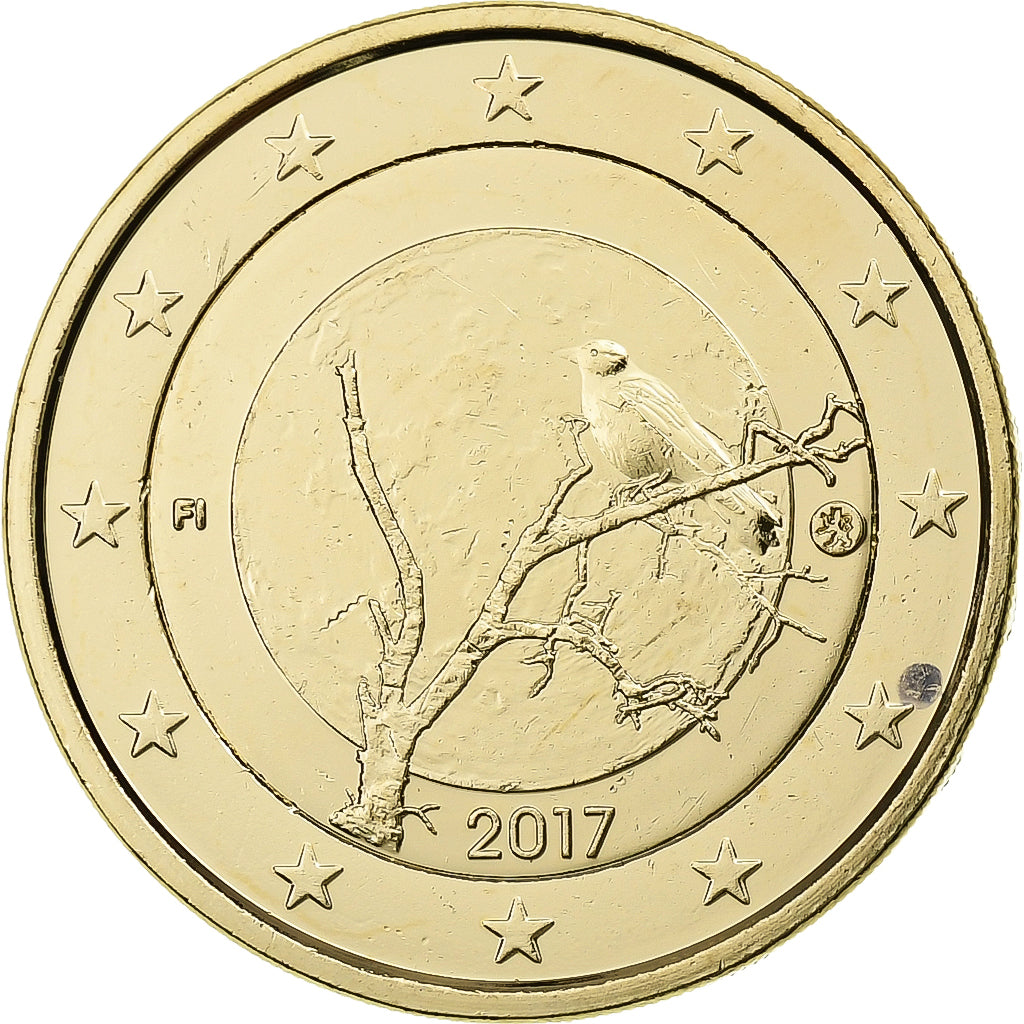 Finlandia, 2 Euro, gold-plated coin, 2017, Vantaa, Bi-metallico, BB+
