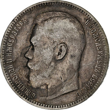 Russie, Nicholas II, Rouble, 1896, Saint-Pétersbourg, Argent, TB+, KM:60
