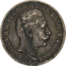 German States, PRUSSIA, Wilhelm II, 5 Mark, 1904, Berlin, Silver, EF(40-45)