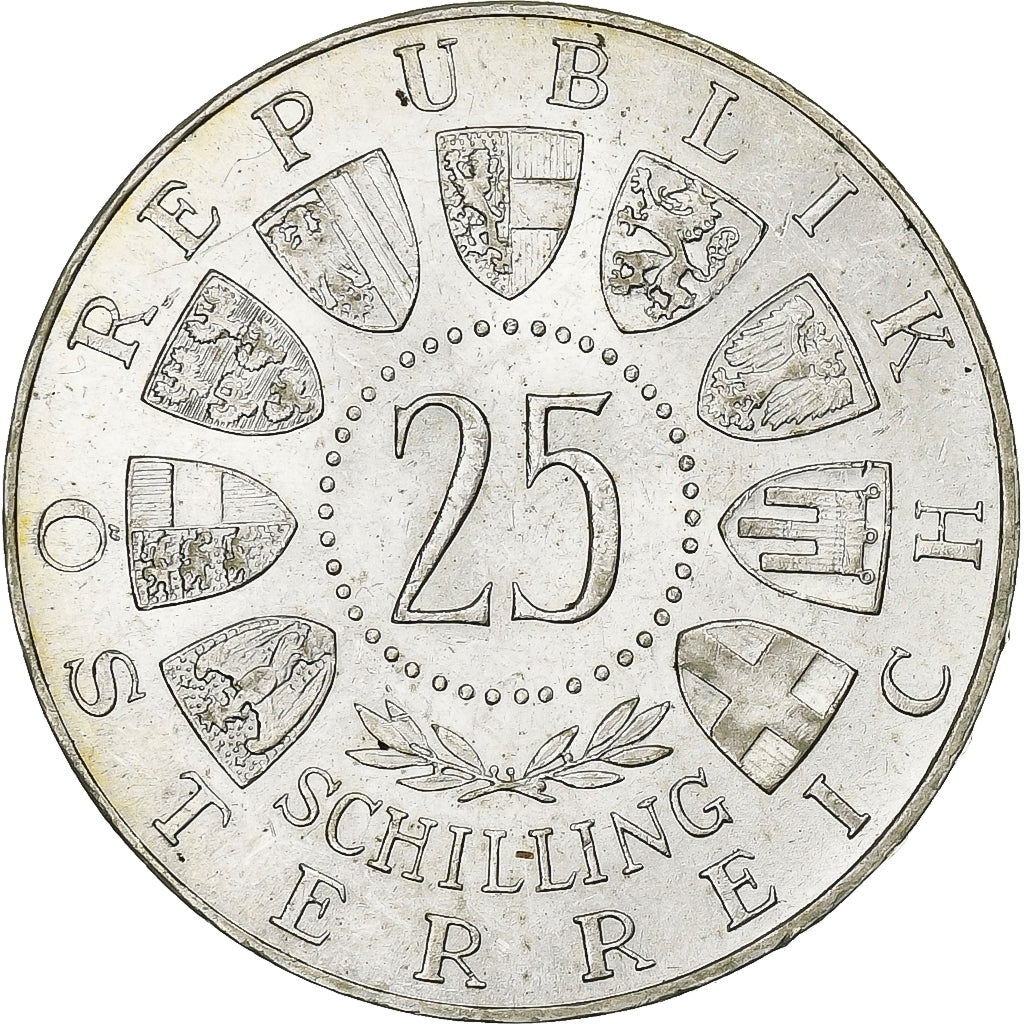 Austria, 25 Schilling, 1963, Srebro, MS(60-62), KM:2893