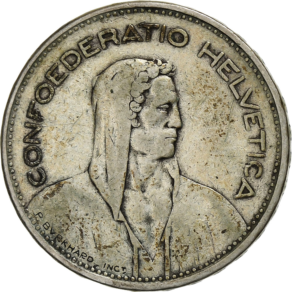 Switzerland, 5 Francs, 1932, Bern, Silver, VF(30-35), KM:40