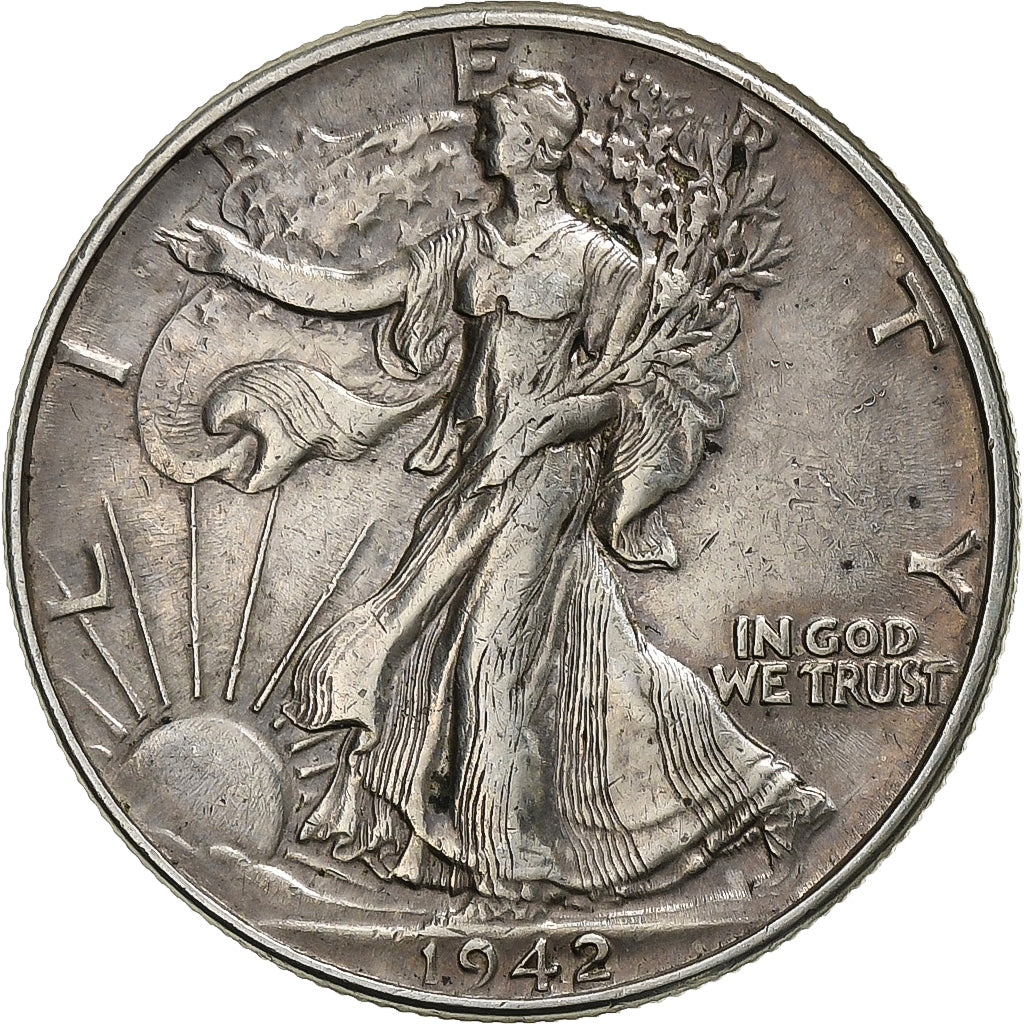 United States, Half Dollar, Walking Liberty Half Dollar, 1942, U.S. Mint