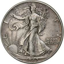 United States, Half Dollar, Walking Liberty Half Dollar, 1942, U.S. Mint