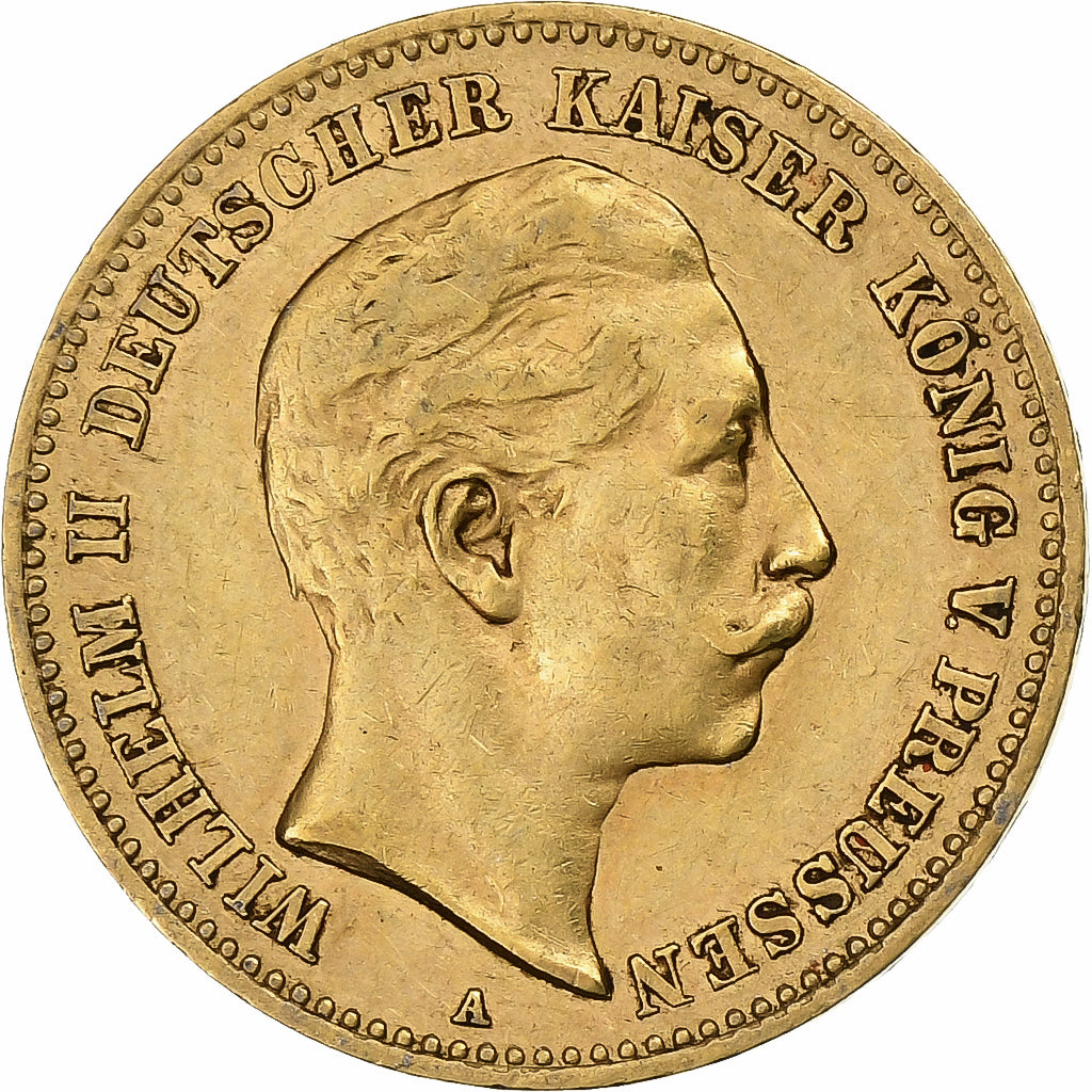 German States, PRUSSIA, Wilhelm II, 10 Mark, 1905, Berlin, Gold, AU(50-53)