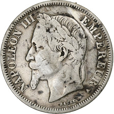 Francja, Napoleon III, 2 Francs, 1868, Paris, Srebro, VF(20-25), Gadoury:527, Le