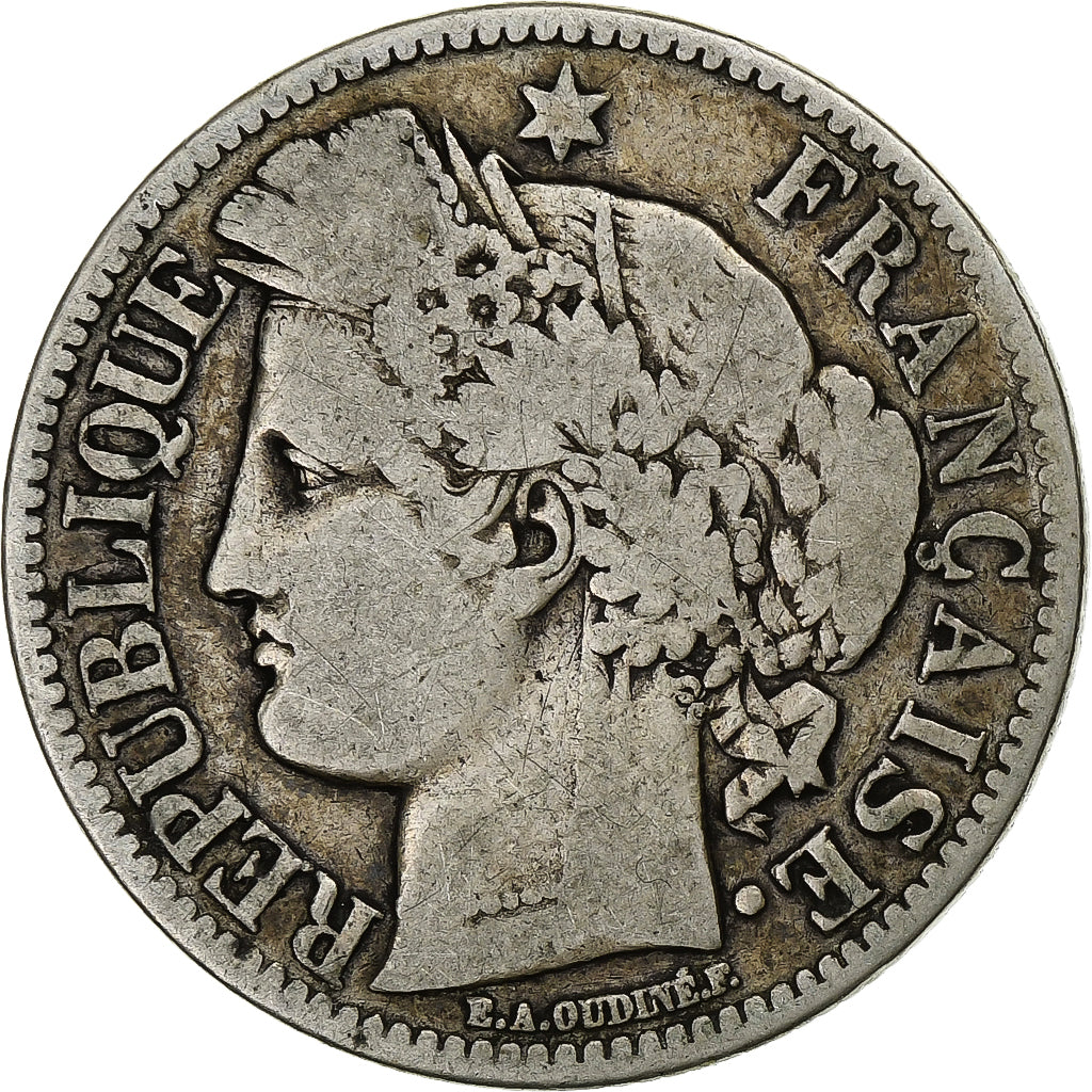 France, 2 Francs, Cérès, 1870, Paris, Argent, TB, Gadoury:530, KM:817.1