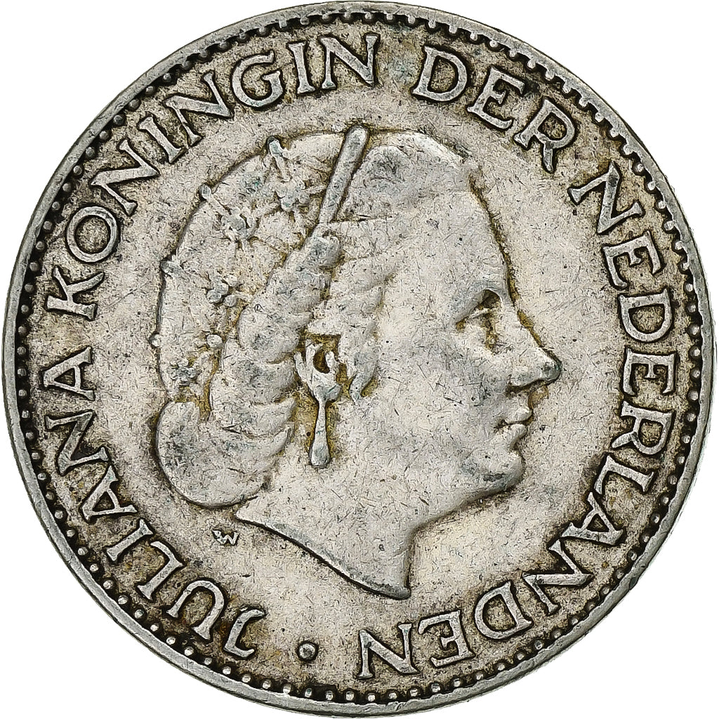 Pays-Bas, Juliana, Gulden, 1956, Argent, TTB, KM:184