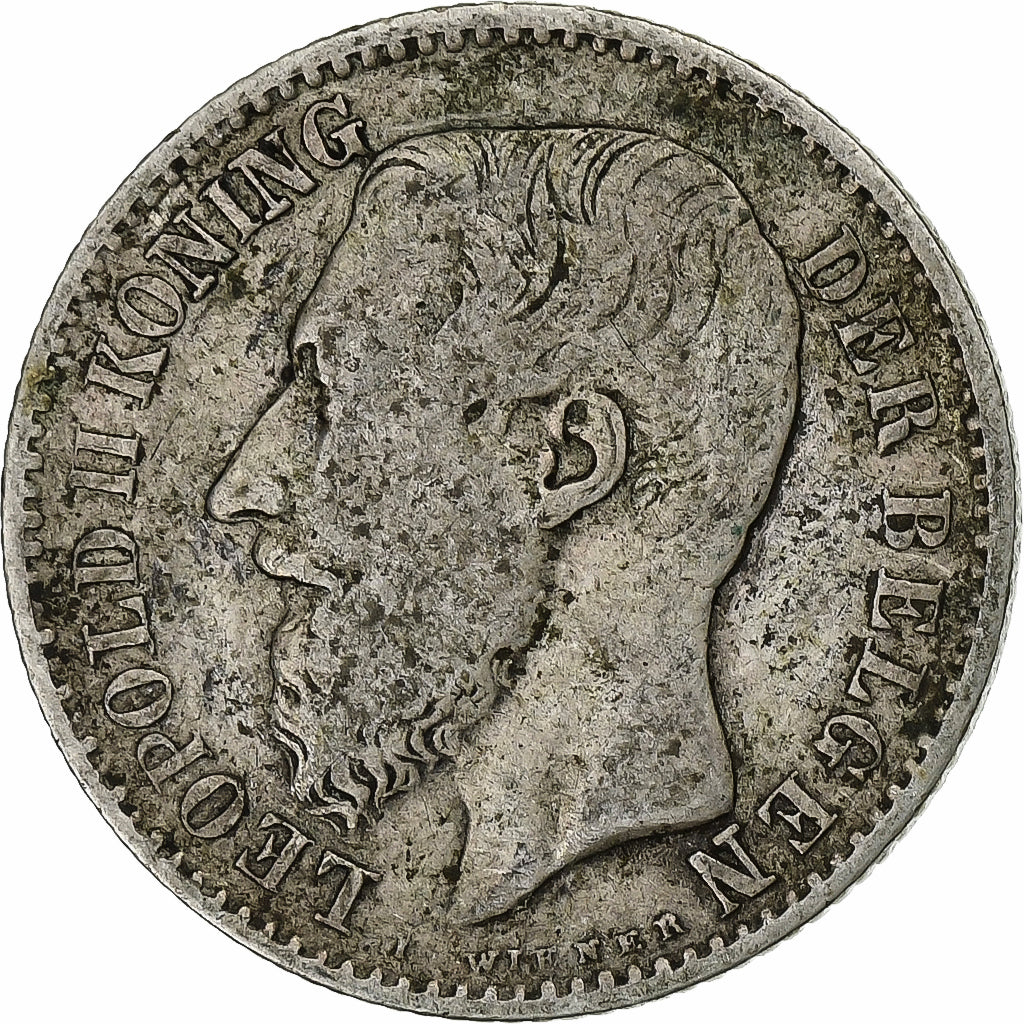 Munten, België, Leopold II, Franc, 1887, FR, Zilver, KM:29.2