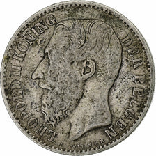 Munten, België, Leopold II, Franc, 1887, FR, Zilver, KM:29.2