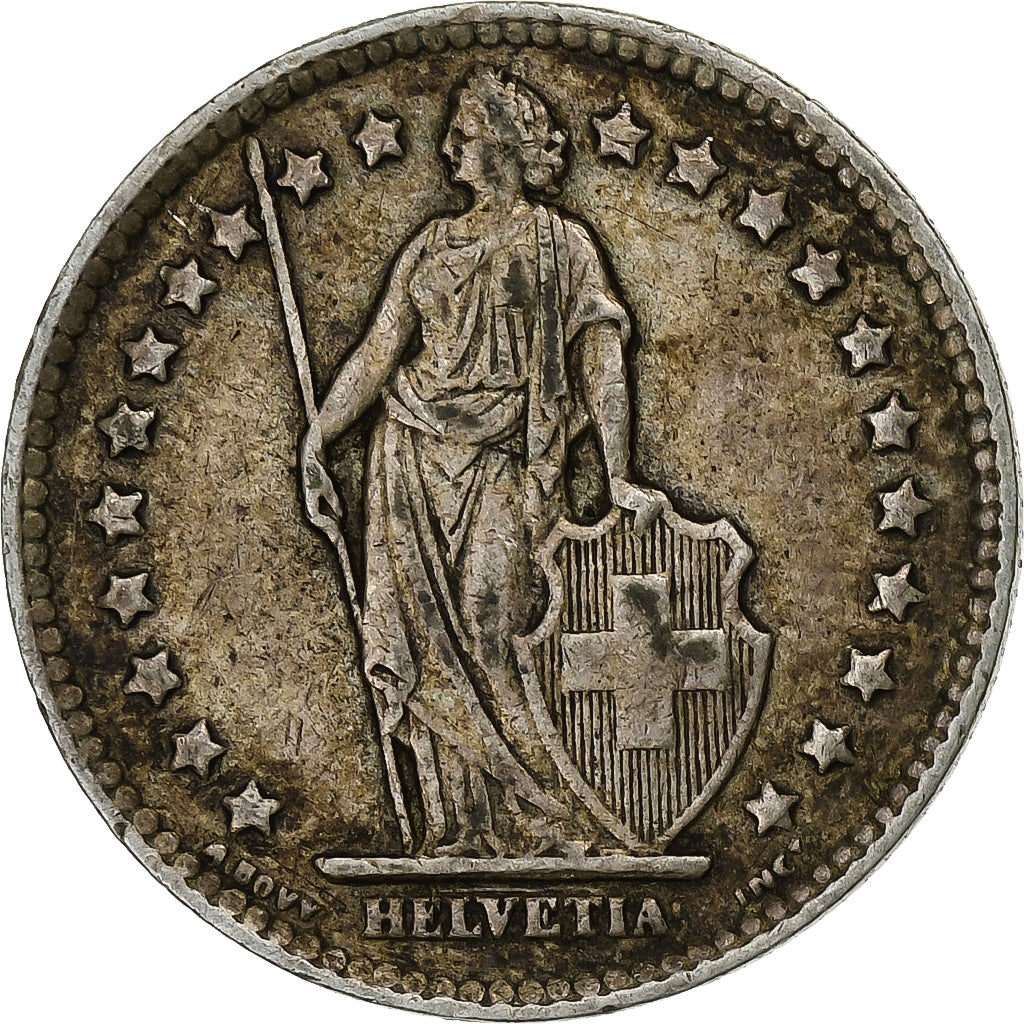 Suiza, Franc, 1943, Bern, Plata, BC+, KM:24