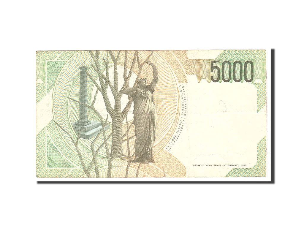 Geldschein, Italien, 5000 Lire, 1985, 1985-01-04, KM:111b, S+