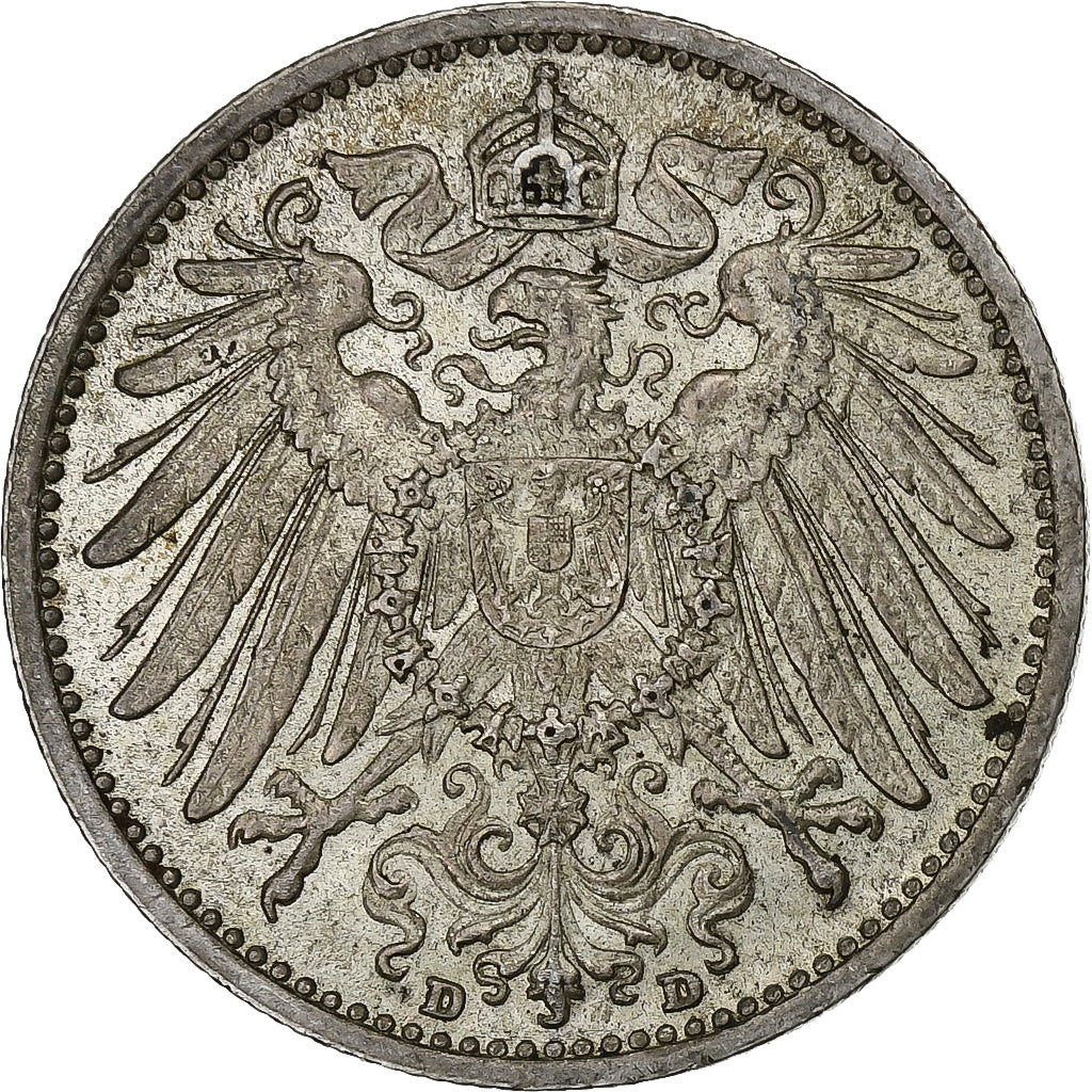 GERMANY - EMPIRE, Wilhelm II, Mark, 1901, Munich, Silver, AU(55-58), KM:14