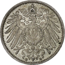 GERMANY - EMPIRE, Wilhelm II, Mark, 1901, Munich, Silver, AU(55-58), KM:14