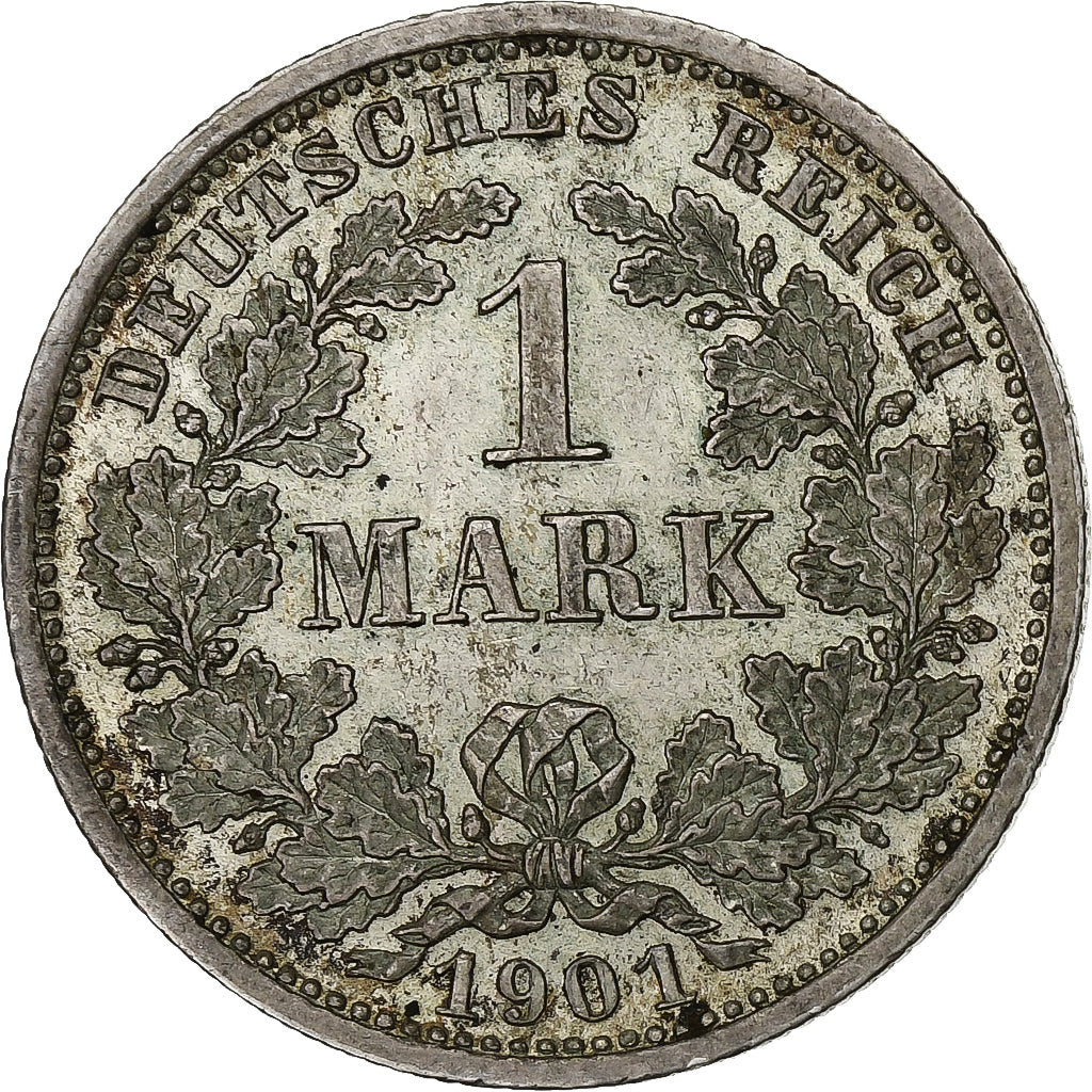 GERMANY - EMPIRE, Wilhelm II, Mark, 1901, Munich, Silver, AU(55-58), KM:14