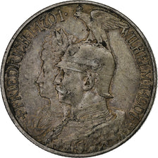 German States, PRUSSIA, Wilhelm II, 2 Mark, 1901, Berlin, Silver, VF(30-35)