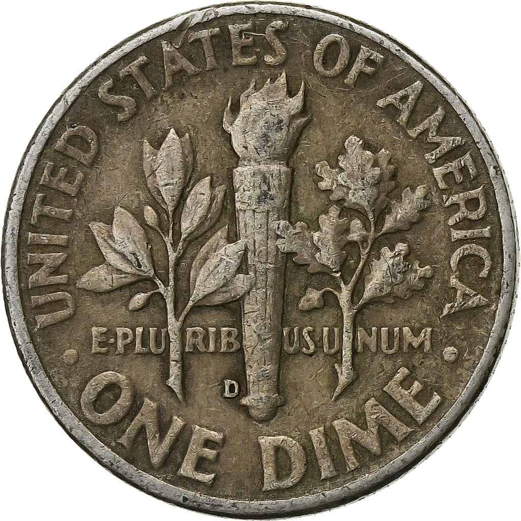 Estados Unidos da América, Roosevelt, Dime, 1964, Denver, Prata, VF(30-35)