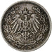 NIEMCY - IMPERIUM, 1/2 Mark, 1906, Stuttgart, Srebro, EF(40-45), KM:17