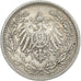 GERMANY - EMPIRE, 1/2 Mark, 1907, Stuttgart, Silber, SS, KM:17