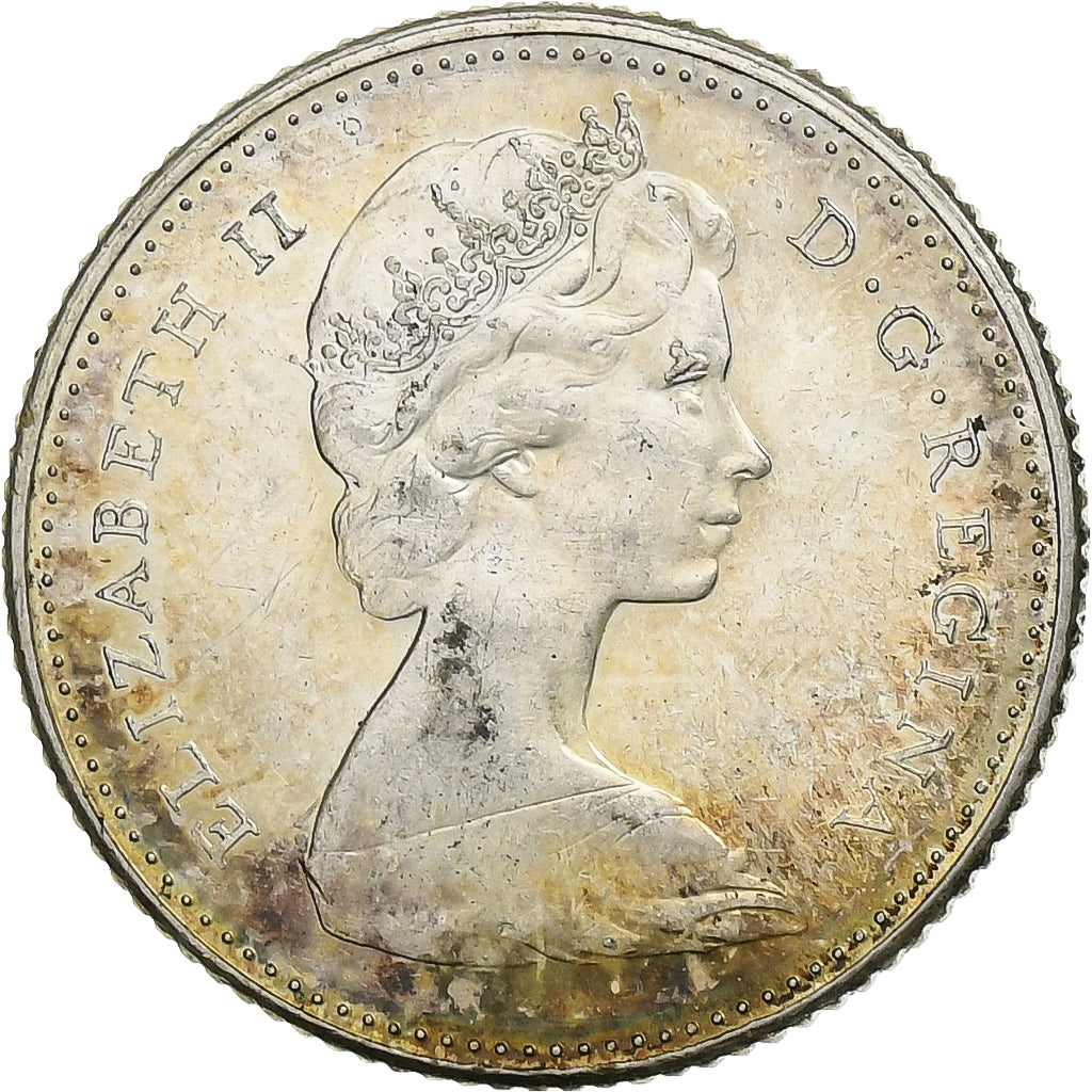 Canada, Elizabeth II, 10 Cents, 1967, Royal Canadian Mint, Argent, TTB+, KM:67