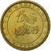 Monaco, Rainier III, 10 Euro Cent, 2002, Paris, Brass, MS(60-62), Gadoury:MC175