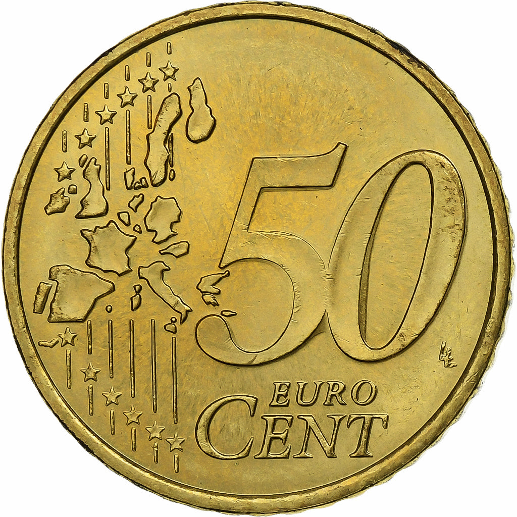 Monaco, Rainier III, 50 Euro Cent, 2002, Paris, Brass, MS(63), Gadoury:MC177