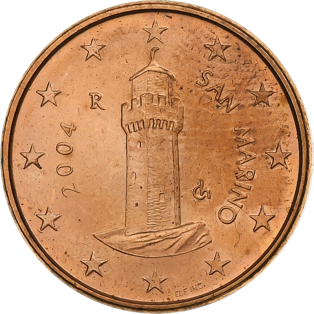 Saint Marin , Euro Cent, 2004, Rome, Cuivre plaqué acier, SUP, KM:440
