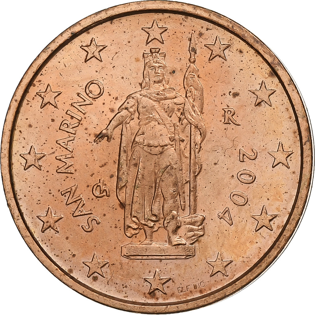 Saint Marin , 2 Euro Cent, 2004, Rome, Cuivre plaqué acier, SUP+, KM:441