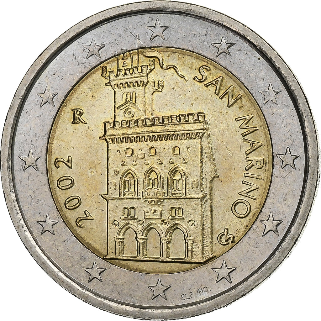 San Marino, 2 Euro, 2002, Rome, Bi-Metallic, MS(63), KM:447