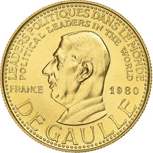 France, Medal, Charles De Gaulle, 1980, Gold, MS(65-70)