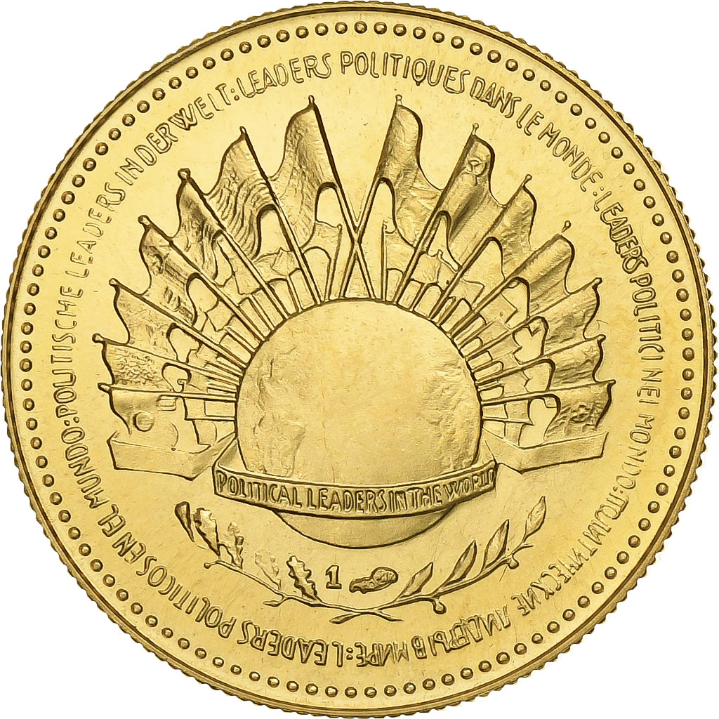 France, Medal, Charles De Gaulle, 1980, Gold, MS(65-70)