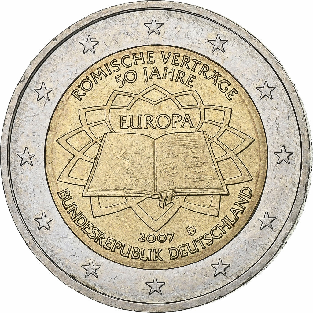 Niemcy - RFN, 2 Euro, 2007, Munich, Bimetaliczny, EF(40-45), KM:259