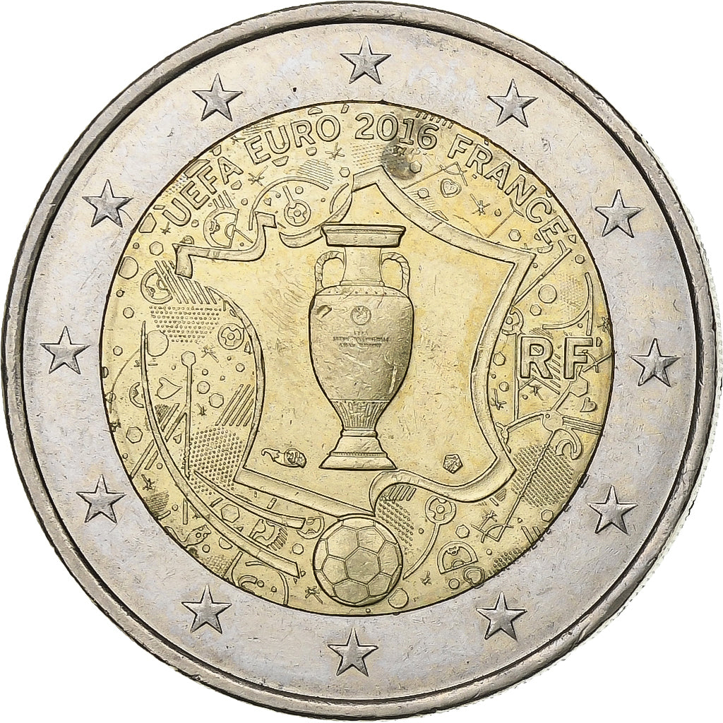France, 2 Euro, 2016, Paris, Bi-Metallic, AU(55-58)