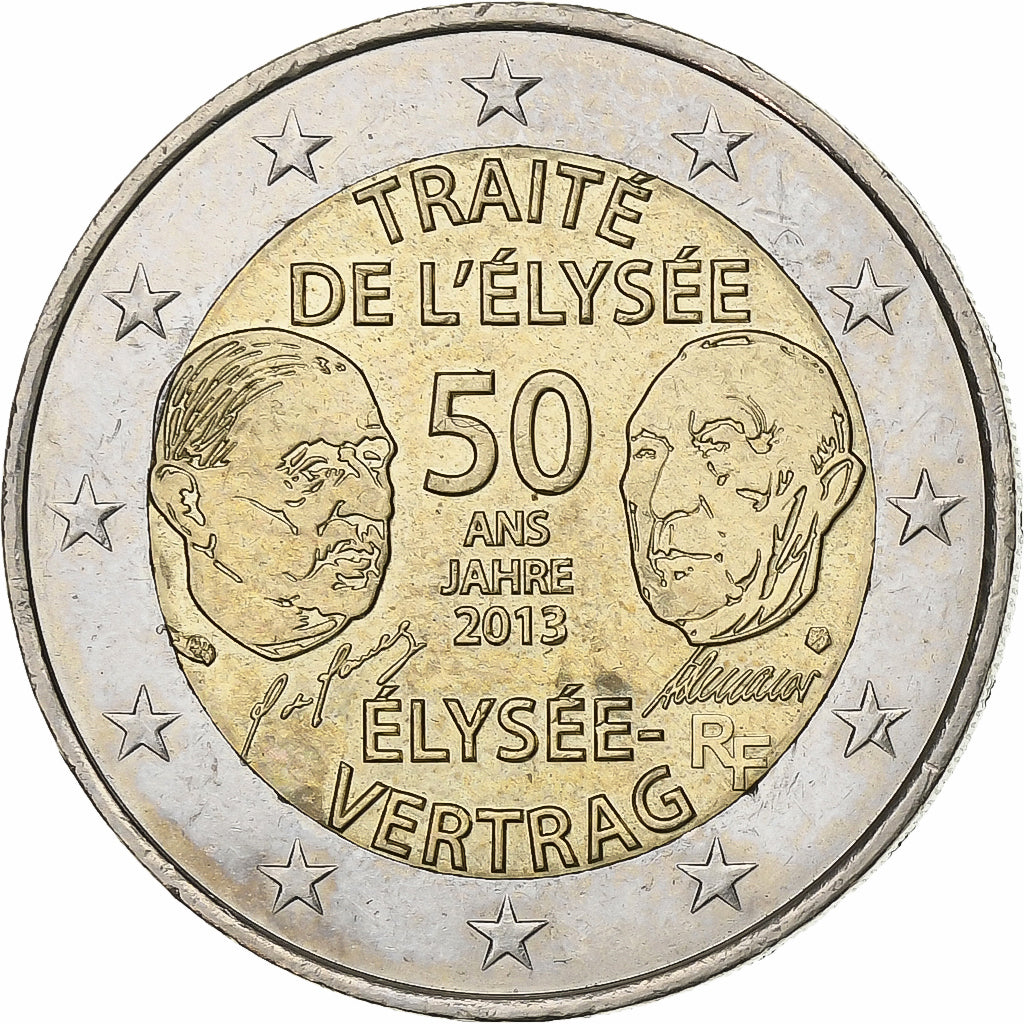 France, 2 Euro, 2013, Paris, Bi-Metallic, AU(55-58), Gadoury:17, KM:2094