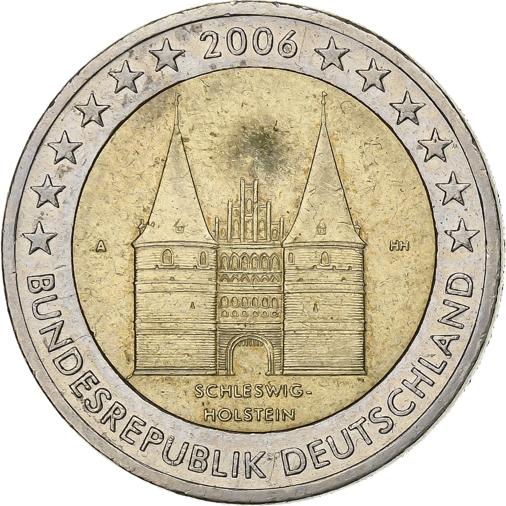 GERMANY - FEDERAL REPUBLIC, 2 Euro, 2006, Berlin, Bi-Metallic, EF(40-45), KM:253