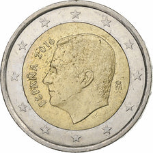 Spain, 2 Euro, 2016, Madrid, Bi-Metallic, AU(55-58)
