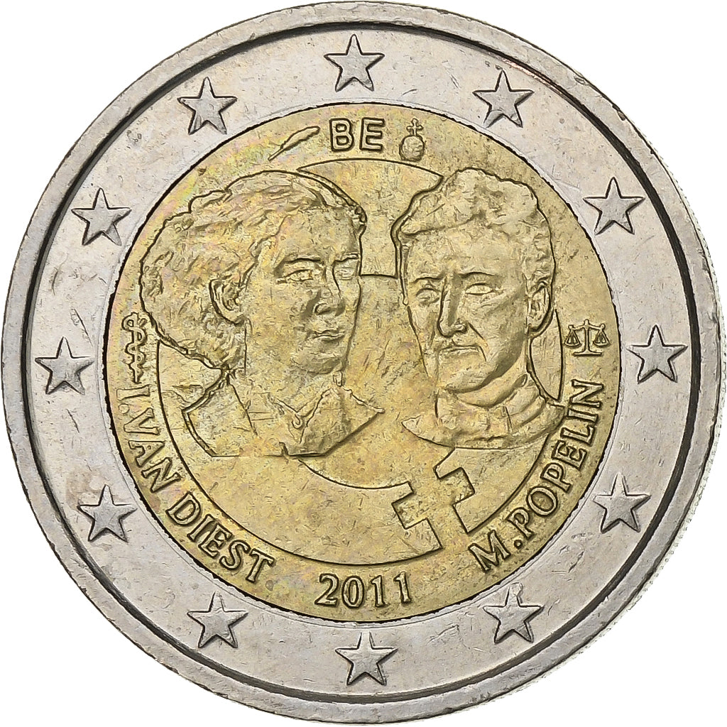 Belgia, Albert II, 2 Euro, 2011, Brussels, Bimetaliczny, AU(50-53), KM:308