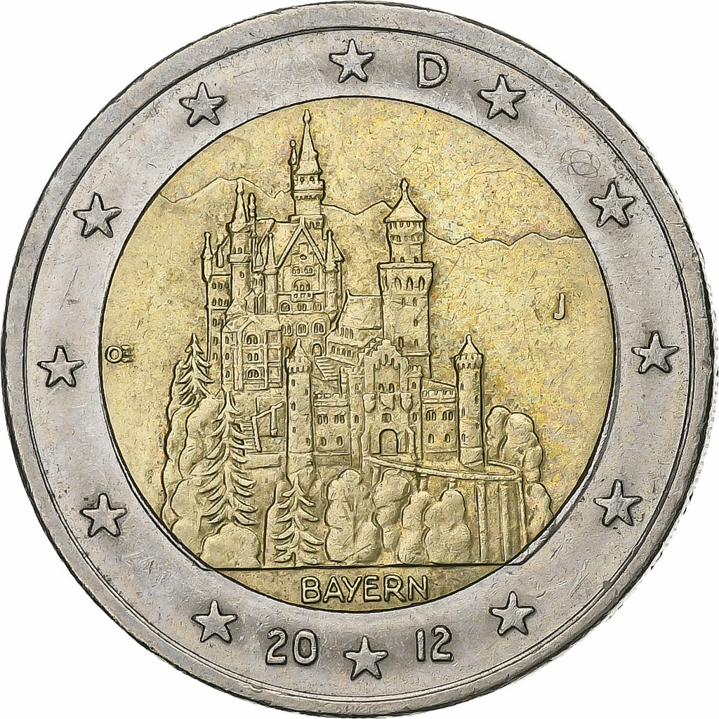 Bundesrepublik Deutschland, 2 Euro, 2012, Hambourg, Bi-Metallic, SS+, KM:305