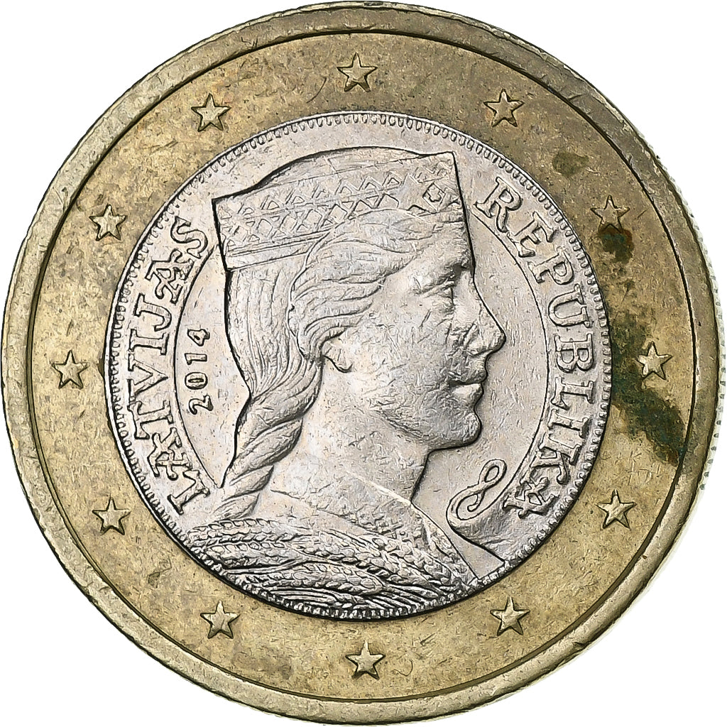 Latvia, Euro, 2014, Bi-Metallic, S+, KM:156