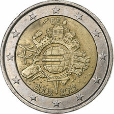 Belgium, 2 Euro, 10 ANS DE L'EURO, 2012, Bi-Metallic, EF(40-45)