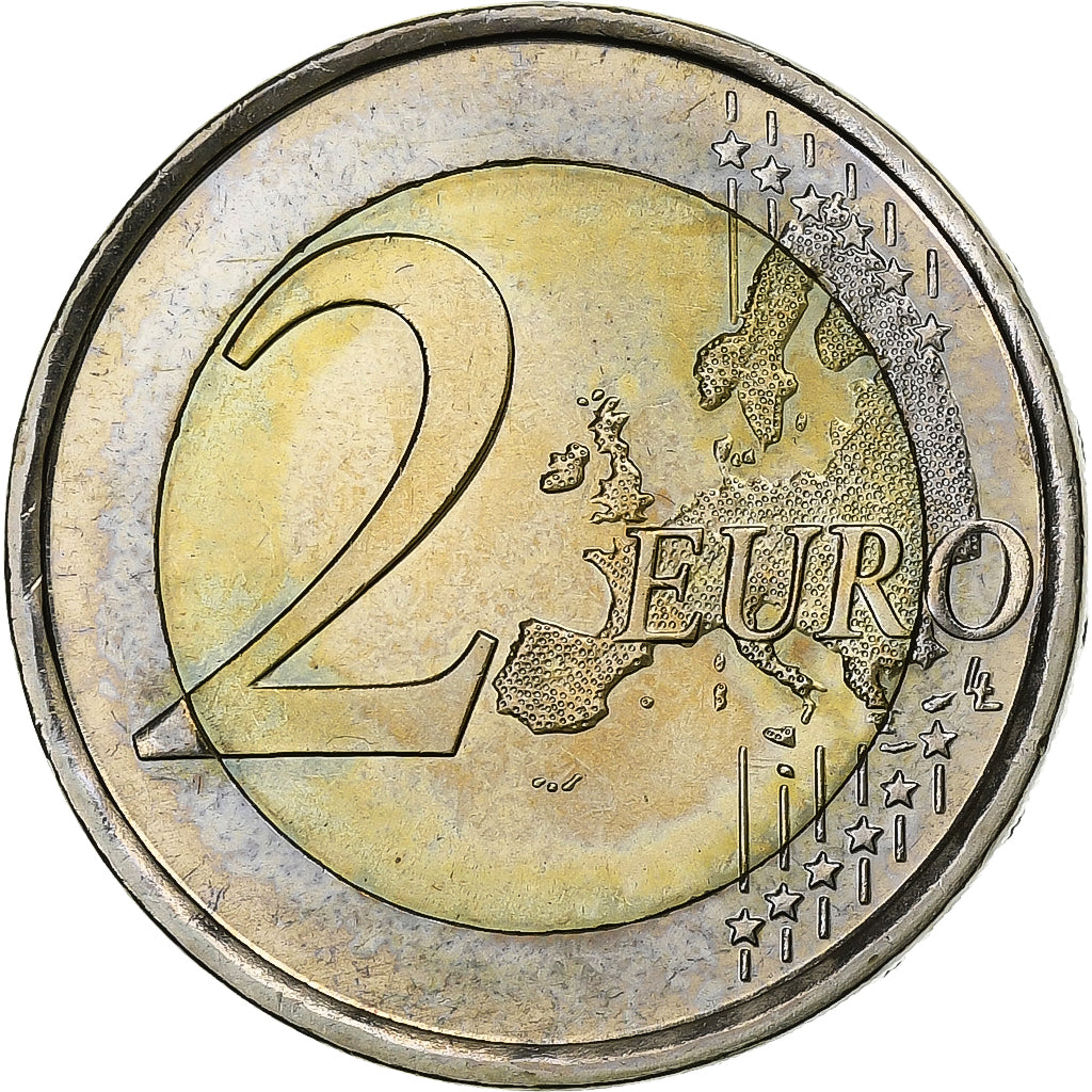 España, Juan Carlos I, 2 Euro, 2010, Madrid, Bimetálico, SC, KM:1152