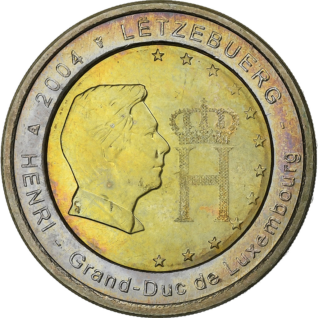 Luxemburgo, Henri, 2 Euro, 2004, Utrecht, Bimetálico, MS(64), KM:82