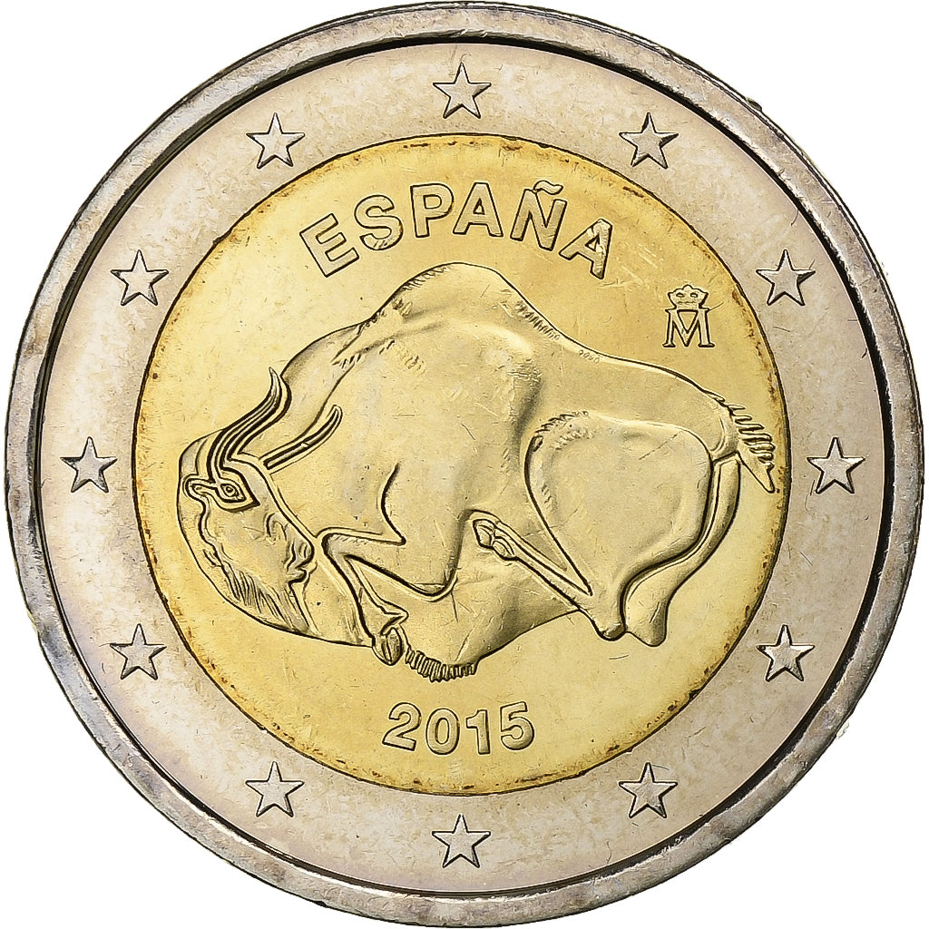 Spanje, 2 Euro, 2015, Madrid, Bi-Metallic, UNC-