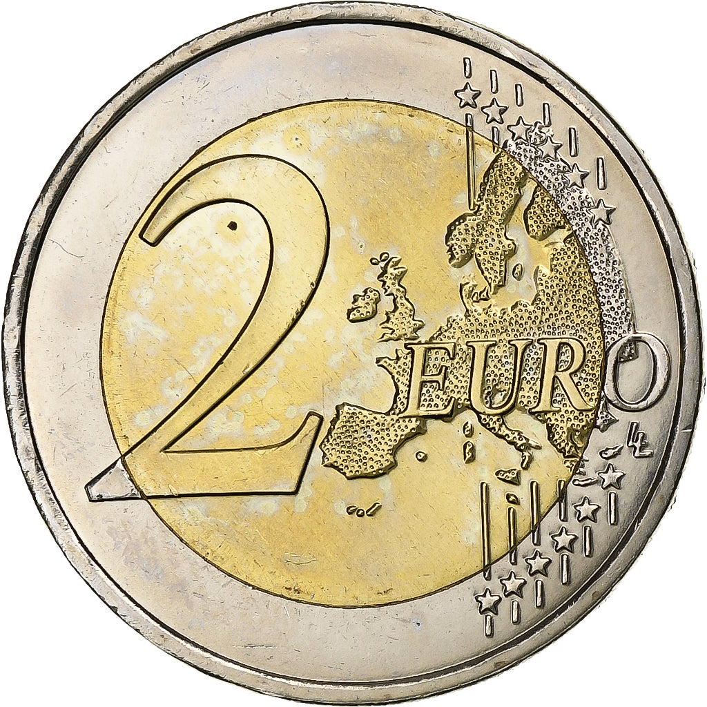 Francja, 2 Euro, Traité de l'Elysée, 2013, Paris, MS(63), Bimetaliczny
